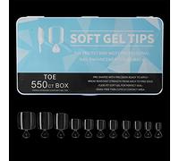 550Pcs Clear Press On Toenails Acrylic False Toenails Full Artificial French Toenails Fake Toe Tips 10 Size