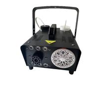 550W 6 LED 7 Color Lights Smoke Bubble Machine Remote Control Professional Special Effect Stage Equipment for DJ Party Setting Lots of bubbles for parties, performances, magic