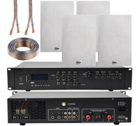 550W Bluetooth Sound System & 4x 140W In Wall Speakers - 2 Zone Multi Room Amp