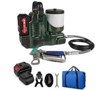 550w Cordless Paint Sprayer-1.2l/2 Battery-Handheld&Belt 2-Ways Green