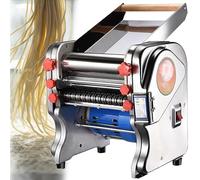 550W Heavy Duty Automatic Noodle Machine, 2-in-1 Electric Pasta Maker & Dough Roller with Dual Blade for Restaurant & Home Commercial Use