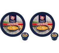 555 Amanda Lobster Bisque - Creamy Gourmet Seafood Soup with 6.4% Atlantic Lobster, No Preservatives, Ready to Serve (1 x 375g) (Pack of 2)