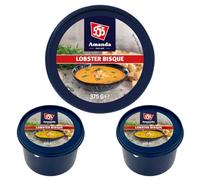 555 Amanda Lobster Bisque - Creamy Gourmet Seafood Soup with 6.4% Atlantic Lobster, No Preservatives, Ready to Serve (3 x 375g)