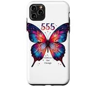 555 Angel Number Embrace the Change Butterfly Spiritual Case for iPhone 11 Pro Max