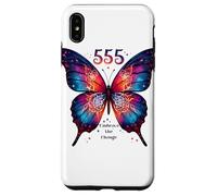 555 Angel Number Embrace the Change Butterfly Spiritual Case for iPhone XS Max