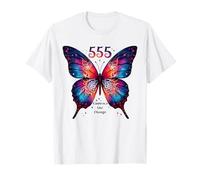 555 Angel Number Embrace The Change Butterfly Spiritual T-Shirt