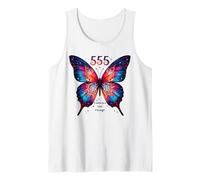 555 Angel Number Embrace The Change Butterfly Spiritual Tank Top