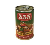555 Fried Sardines in Hot n Spicy Sauce 155g.