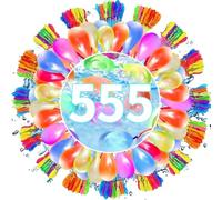 555 PCS Self Sealing Water Balloons, Quick Fill Water Balloons for Kids Easy Fill, Vibrant Color Water Bombs, Summer Outdoor Pool Beach Party Water