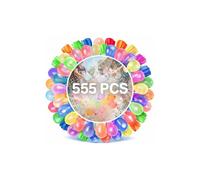 555 PCS Water Balloons, 10 Second Rapid-Filling Self-Sealing Water Bombs, Water Balloons for Kids Easy Fill, Eco-Friendly, for Outdoor Garden, Beach, Pool Party Fight, Water Toy (15 Bunches)