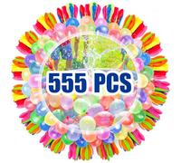 555 PCS Water Balloons- 10 Second Rapid Self Sealing Water Bombs, Colorful Splash Water Balloons for Kids Easy Fill, Outdoor Water Toys for Garden Beach Pool Party Fight (15 Bunches)