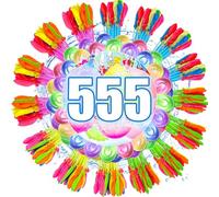 555 PCS Water Balloons Self Sealing, 10 Second Quick-Fill Water Bombs, Outdoor Summer Pool Party Toys for Garden Beach, Water Toy