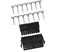 5557/5559 Double Row 4.2mm Black 18-pin Wire-to-Wire Crimp Connector Plug + Wire Socket + Crimps, Pack of 5 Compatible With Molex Mini-Fit Jr.