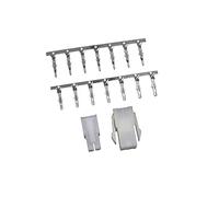 5557/5559 Double Row 4.2mm Translucent 4-pin Wire-to-Wire Crimp Connector Plug + Wire Socket + Crimps, Pack of 5 Compatible With Molex Mini-Fit Jr.