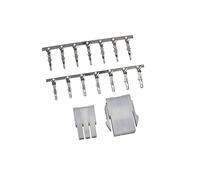 5557/5559 Double Row 4.2mm Translucent 6-pin Wire-to-Wire Crimp Connector Plug + Wire Socket + Crimps, Pack of 5 Compatible With Molex Mini-Fit Jr.