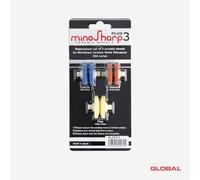 MinoSharp Shinkansen Sharpener SH-550 Set Of 3 Spare Ceramic Wheels Full