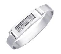 555Jewelry 14MM Wide Stainless Steel Bracelets for Men Wire Twisted Cable Bracelet Chain Link Cable Wrist Cuff Bangles for Men Jewelry Armband, Stainless Steel, no gemstone