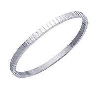555Jewelry 4mm Wide Stainless Steel Hinged Cuff Bangle Bracelets for Women, Designer Inspired Cuff Bangle Bracelets for Women, Bangles for Women, Silver