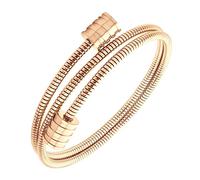 555Jewelry Adjustable Spiral Coil Wire Wrap Bangle Cuff Bracelet for Men & Women, Metal, no gemstone
