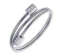 555Jewelry Adjustable Spiral Coil Wire Wrap Bangle Cuff Bracelet for Men & Women, Metal, no gemstone