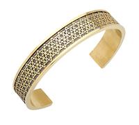 555Jewelry Stainless Steel Cuff Bangle Star of David Bracelet for Men and Gents, Jewelry Star of David, Mens Bracelet Jewish, Open Bangle for Men, Magen David Bangle, Yellow Gold