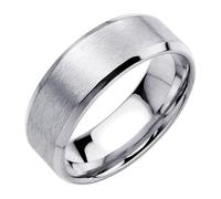 555Jewelry Stainless Steel Rings for Women Mens Wedding Band Matte Brushed or High Polished Wedding Band for Man Plain Dome Mens Rings US Size 7.5-12, Stainless Steel, No Gemstone