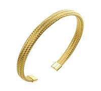 555Jewelry Unisex Stainless Steel Mesh Open Cuff Bangle Bracelet for Men & Women, 2.36 inches, Stainless Steel, no gemstone