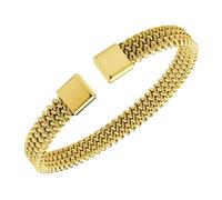 555Jewelry Unisex Stainless Steel Mesh Open Cuff Bangle Bracelet for Men & Women, 60 mm, Stainless Steel, no gemstone