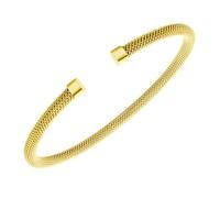 555Jewelry Unisex Stainless Steel Mesh Open Cuff Bangle Bracelet for Men & Women, 60 mm, Stainless Steel, no gemstone