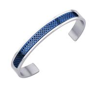 555Jewelry Wide Stainless Steel Bangle Bracelets for Women and Men Cuff Bracelet Minimalist Open Two Tone Bracelet Cuff, Stainless Steel, no gemstone