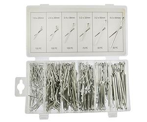 555pc Split Pin/Cotter Pin Fastener Assortment Kit 6 Assorted Sizes 1.6mm - 4mm