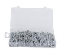 555pcs Heavy Duty Cotter Pin Assortment Kit Industrial Grade Split Pins Fasteners with Storage Case for Machinery Automotive and Equipment Repair Galvanized Iron Construction