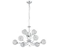 5579-9CC Bellis II Chrome/Glass 9 Light Ceiling Pendant