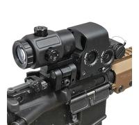 558+3X Magnifier Green/Red dot Sight Holographic Reflex Sights with Switch to Side Quick Detachable QD Mount for Hunting (Black)