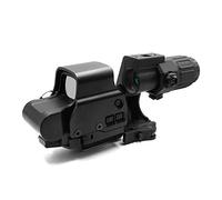 558 Red Green Dot Sight & G33 3X Magnifier & FAST OPTIC Riser Mount & FTC Mount Black Combo，Optical Holographic Reflecting Sight，20 Levels Brightness，CNC Aluminium