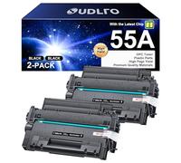 55A Toner Cartridge - Black High Yield Replacement for HP 55A 55X CE255A CE255X to Compatible with P3015 P3015dn P3015x Pro 500 MFP M521dn M521dw M525dn M525f M525c Printer (2 Packs)