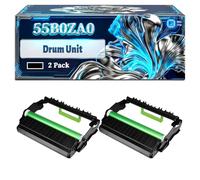 55B0ZA0 Drum Unit Compatible for Lexmark B3340dw B3442dw MB3442adw MB3442i MS331dn MS431dn MX331adn MX431adn Printers, With Chip Large Capacity 40000 Pages (2-Pack Black)