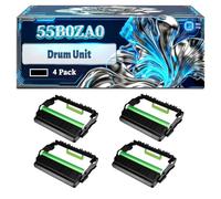 55B0ZA0 Drum Unit Compatible for Lexmark B3340dw B3442dw MB3442adw MB3442i MS331dn MS431dn MX331adn MX431adn Printers, With Chip Large Capacity 40000 Pages (4 Pack Black)