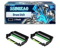 55B0ZA0 Drum Unit Compatible for Lexmark B3340DW MS331DN MX431ADN B3442DW MS431DN MX432ADWE MB3442ADW MS431DW MB3442I MX331ADN Printers, With Chip Large Capacity 50000 Pages (2-Pack Black)