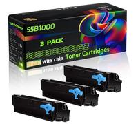 55B1000 Compatible for Lexmark Toner Cartridges with Chip MS331DN MS431DW MX431ADN MS431DN MX331ADN Printers (3 Pack Black)