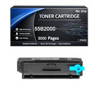 55B2000 Toner Cartridge No Chip Compatible for Lexmark 55B2000 3000pages Work with MX331 MS331 MS331dn MX331adn MX431 MS431 MX431adn MX431adw MS431dn MS431dw MX432adwe Printers