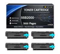 55B2000 Toner Cartridge with Chip Compatible for Lexmark 55B2000 3000pages Work with MX331 MS331 MS331dn MX331adn MX431 MS431 MX431adn MX431adw MS431dn MS431dw MX432adwe Printers