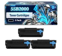 55B2000 Toner Cartridges Compatible for Lexmark MS331dn MS431dn MX331adn MX431adn MX432ADWE Printers, With Chip Large Capacity 4000 Pages (3 Pack Black)