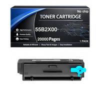 55B2X00 Toner Cartridge No Chip Compatible for Lexmark 55B2X00 20000pages Work with MX331 MS331 MS331dn MX331adn MX431 MS431 MX431adn MX431adw MS431dn MS431dw MX432adwe Printers