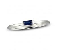 55Carat 925 Sterling Silver Created Sapphire Baguette Ring for Men & Women | Simple Chakra Healing Fashion Jewelry Gift | Sizes L