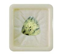 55Carat Calibrated Natural Prehnite Loose Gemstone Trillion Shape Chakra Healing Cabochon Birthstone Libra Zodiac Astronomy and Astrology Sign Jewelry Making Gemstone 2 Carat