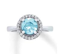 55Carat Natural-Aquamarine Gemstone Solitaire Ring 925 Sterling-Silver Western Design Fancy Wedding or Anniversary for Women Size: K