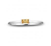 55Carat Natural Citrine Baguette Ring for Men & Women | 925 Sterling Silver Simple Chakra Healing Handmade Fashion Jewellery | Gifts Size H