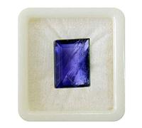 55Carat Natural Iolite Loose Gemstone Rectangle Shape Faceted Chakra Healing December Birthstone Libra Zodiac Astronomy and Astrology Sign Jewelry Making Art and Craft Supplies 2 Carat