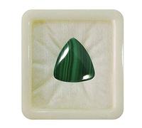 55Carat Natural Malachite Calibrated Loose Gemstone Trillion Shape Cabochon Chakra Healing Capricorn Zodiac 7 Carat